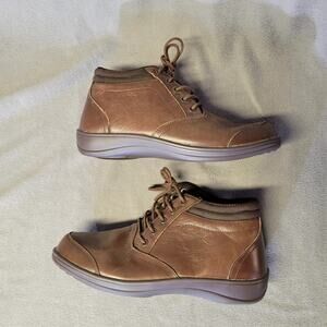OrthoFeet Shoes Womens Brown 10 5 W Leather Comfort